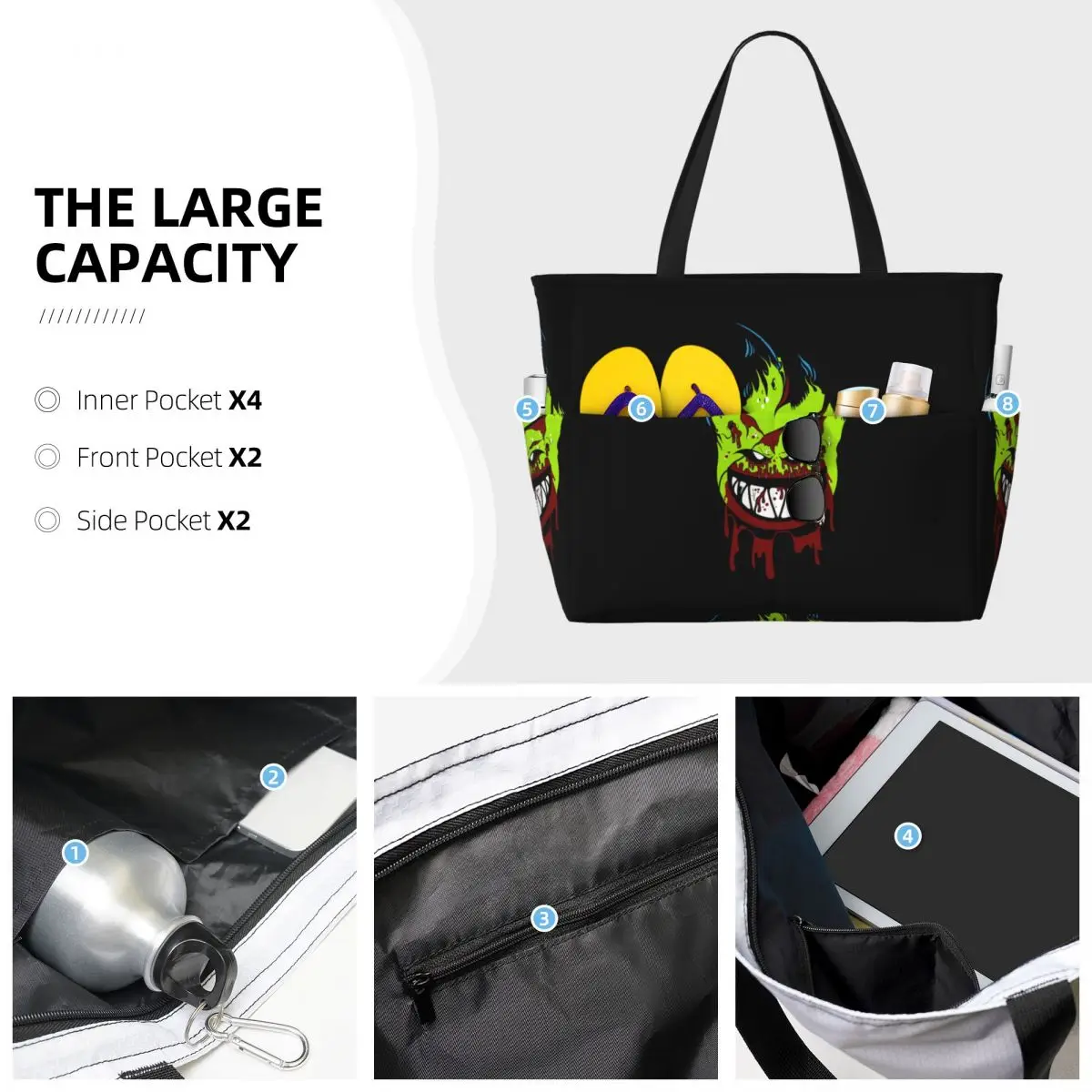 Spitfire Skate Beach Tote Bag Sport Gym Yoga Duffle Large Tote Bag Women Travel Bag Fitness bag