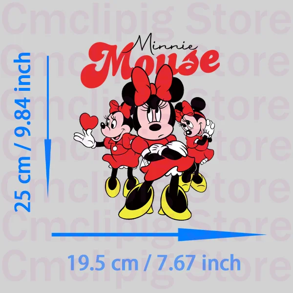 Mickey Minnie Mouse Sticker on clothes Pluto Goofy Goof DIY patches for children stripes appliques Ironing applications