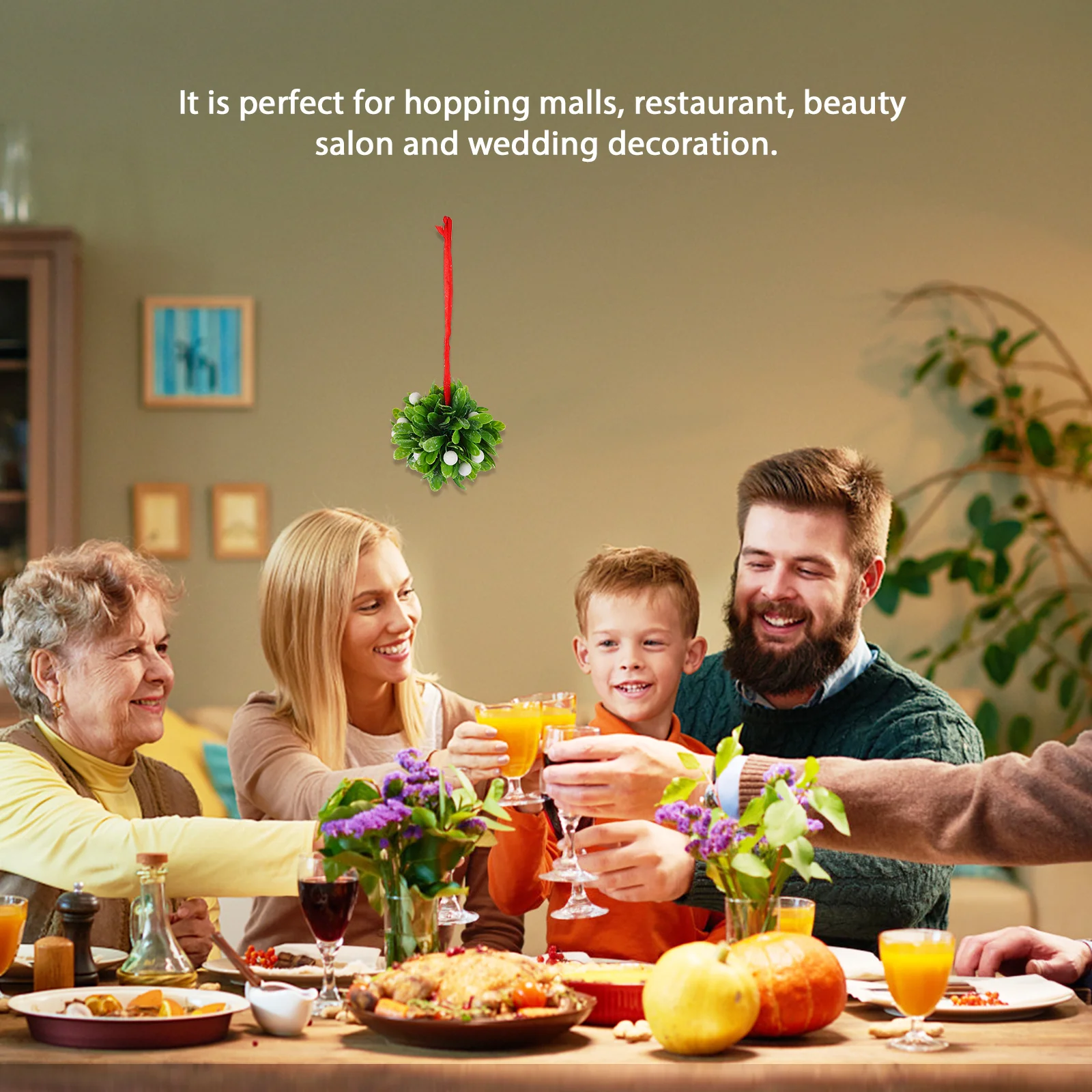 

Decorative Wall Prop Ginkgo Plant Adornment Safe Plastic Material Long Lasting Color Christmas Photo Props Supplies