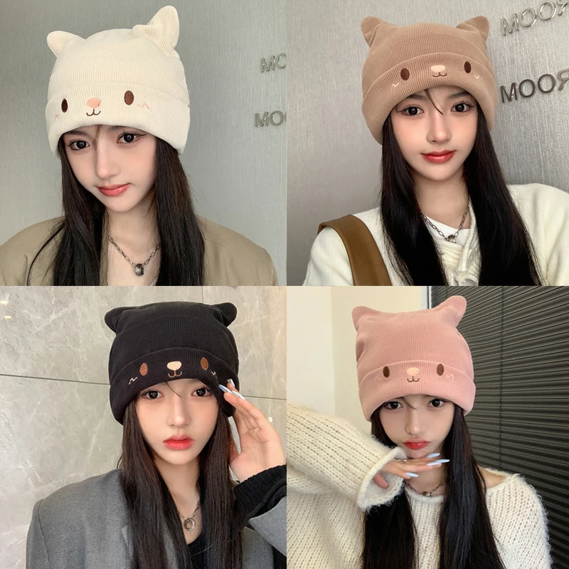 Autumn Winter Warm Women Knitted Hat Fashion Cute Pattern Thick Warm Soft Comfortable Pregnant Women Pregnant Postpartum Hat
