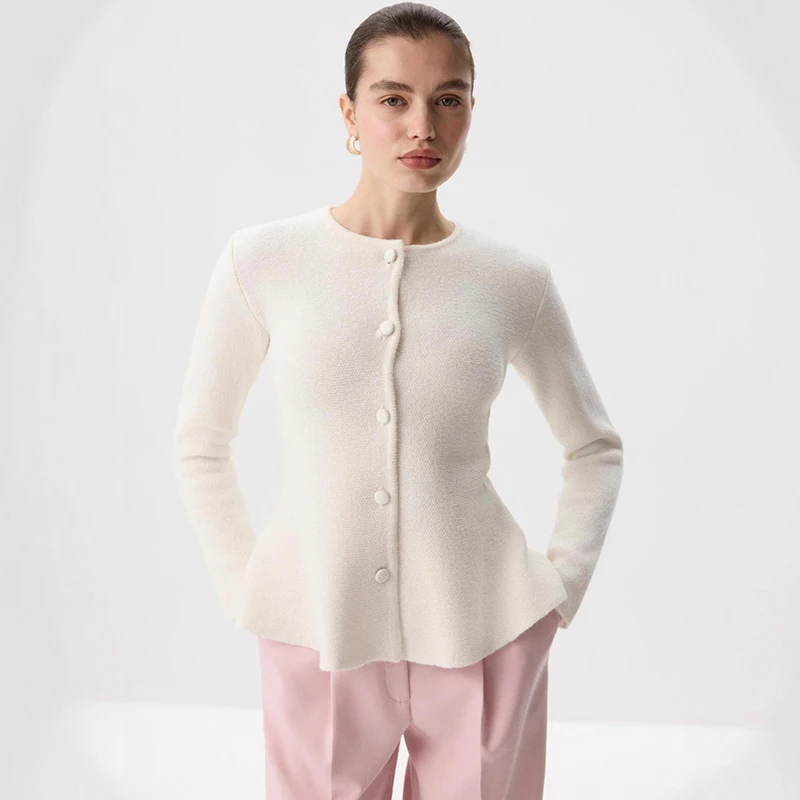 

Tornova Autumn Winter New Knitted Cardigan For Women O neck Fashion Single Breasted Sweater Coat Long Sleeve Female Elegant Top