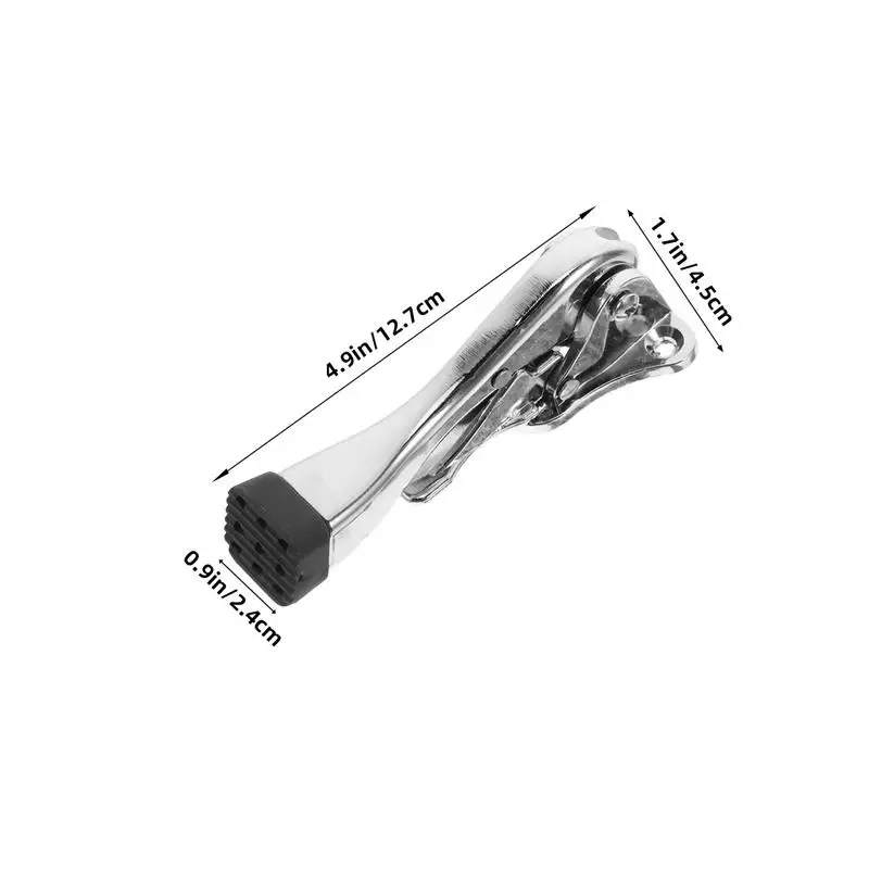 1Set Adjustable Metal Foot Kick Down Door Stopper with Rubber Base Anti Skid Security for Home Office Heavy Duty Door Stop