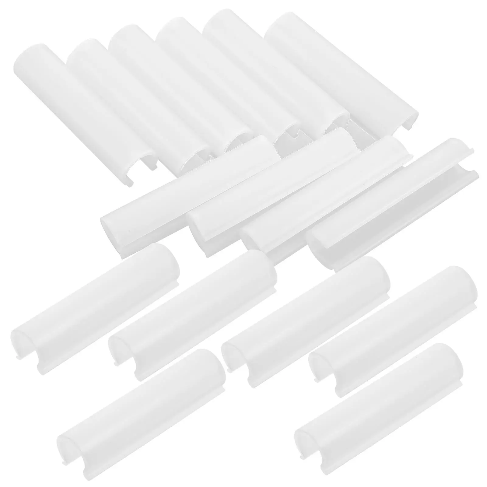 

16 Pcs Pvc Pipe Clamp Garden Tube Clip Plastic Greenhouse Clamps Supplies Film Clips Plant Cover Hoop Tarp Accessories Supports