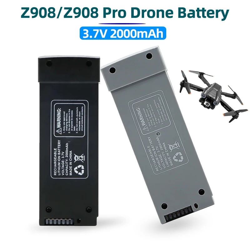 

Z908 Pro Drone Battery 3.7V 2000mAh For Z908 Drone RC Quadcopter Spare Parts Batteries Z908 Max Lipo Battery 18 mins Flight Time