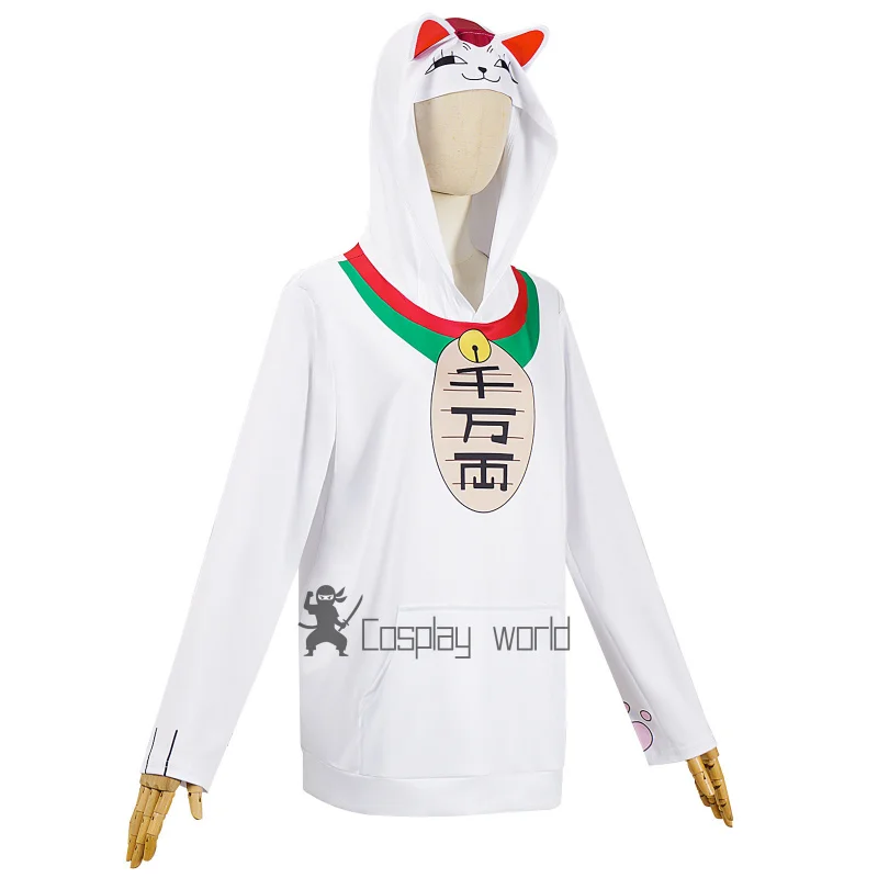 داندادان توربو أبي ‌   أزياء تنكرية بقلنسوة علوية هدية لطيفة يوكاي كيرو بابا تابو بابا محشوة على شكل قطة محظوظة ملابس لطيفة