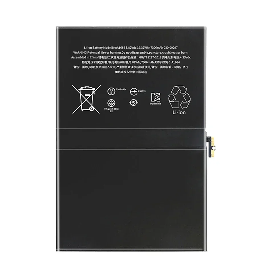 Batería para tablet iPad 6 Air 2 A1566 para iPad 5 Air 1 A1474 A1475 A1893 10.2 Mini 2 3 4 5 Pro 9.7 10.5 11 12.9 3