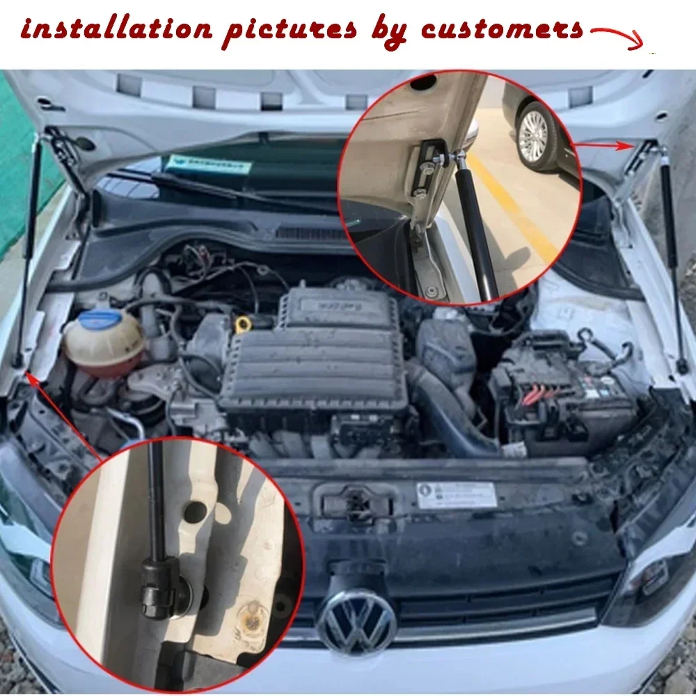 Амортизатор капота для Volkswagen VW Polo MK5 2011-2017, газовая распорка, подъемник, Поддержка передней капоты, модификация, амортизатор газовых