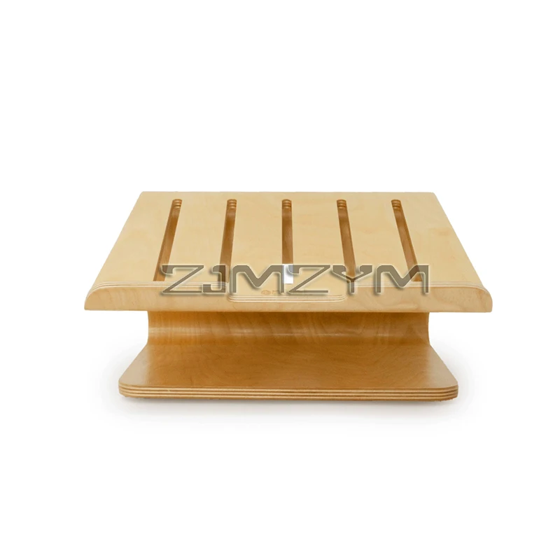 Wood Laptop Stand Elevation Cooling Holder Desktop Laptop Bracket Heighten Heat Sink for Laptops and Tablets