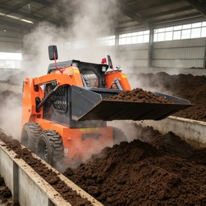 China Factory Mini Loader Skid Steer Loader Compact Wheel Loader for Agricultural Work