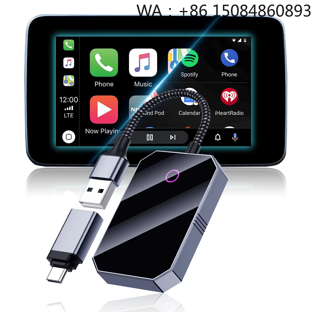 Car-mounted central control panel frame Portable Universal Dongle Dual Band WiFi 12 Months Warranty Online Navigation Siri Voice