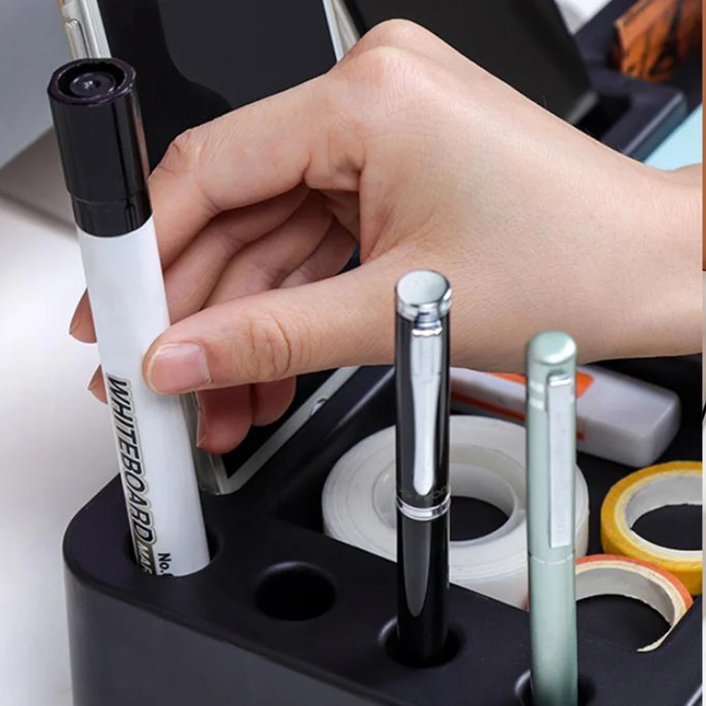 

Simple Keyboard Shelf Black ABS Material Safe Organizer for Notes Pens Phone and Sundries Home Use Rack Computer