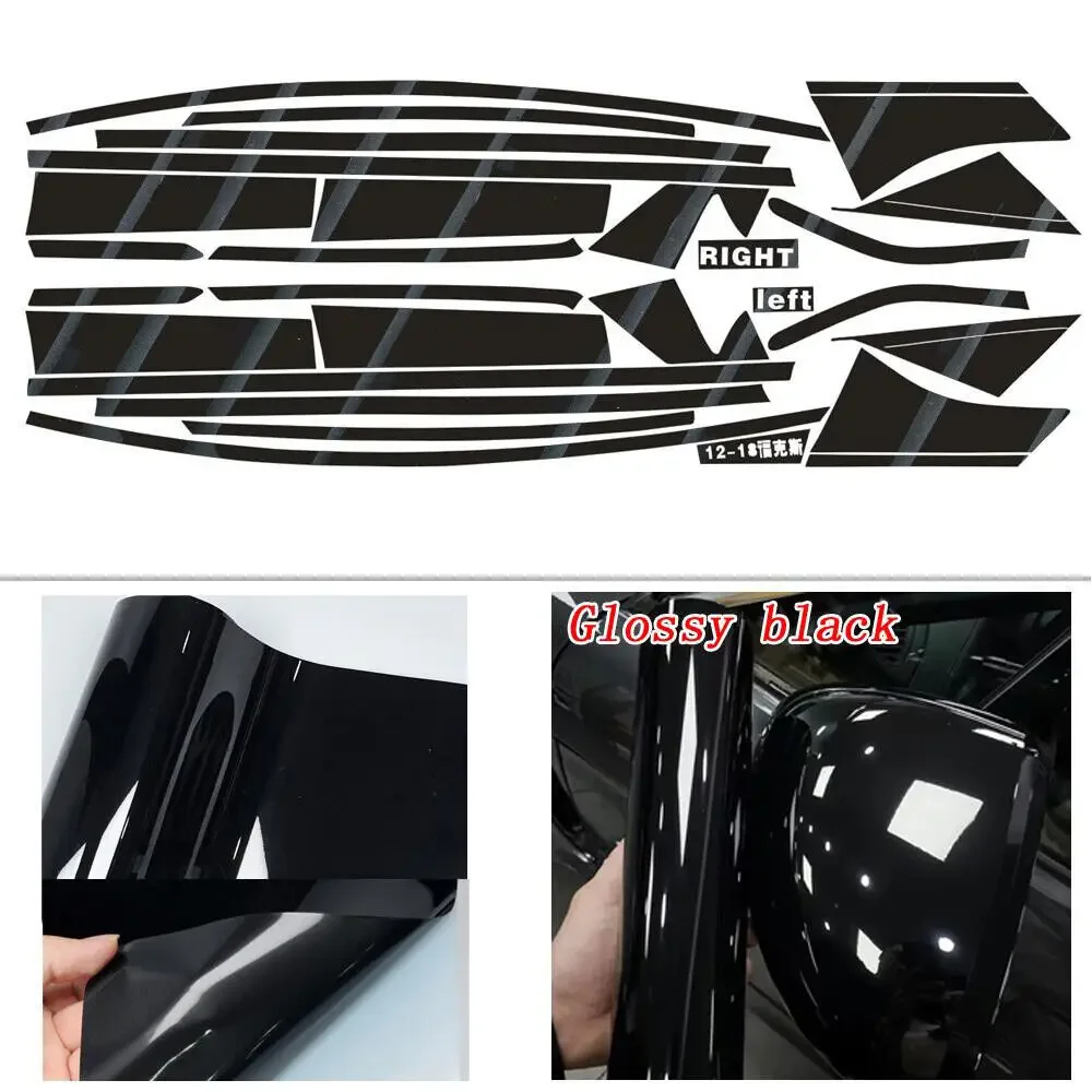Matte/Glossy Black Chrome Delete Window Trims For Ford Focus 2012-2018 Hatchback image 3