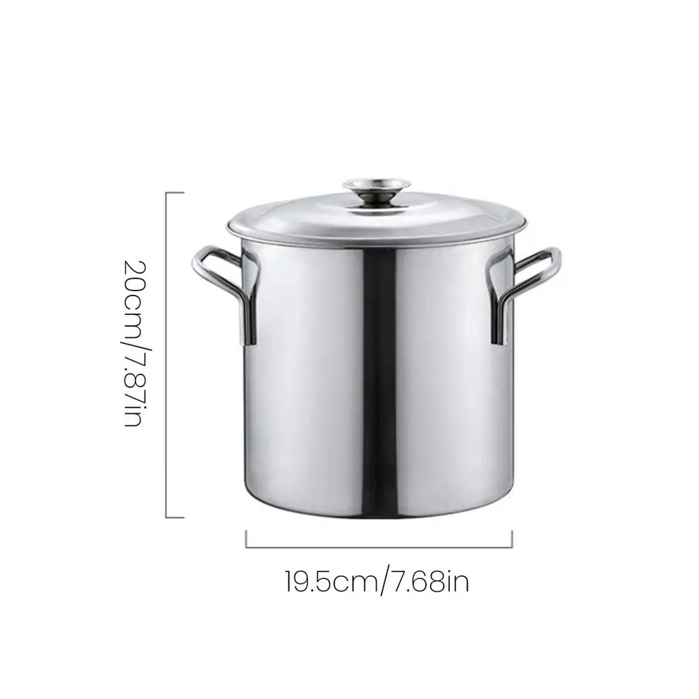 وعاء الحساء الفولاذ المقاوم للصدأ وعاء الحساء الفولاذ المقاوم للصدأ مع غطاء للطهي الثقيلة التعريفي جاهز مثالي للمطاعم الكبيرة