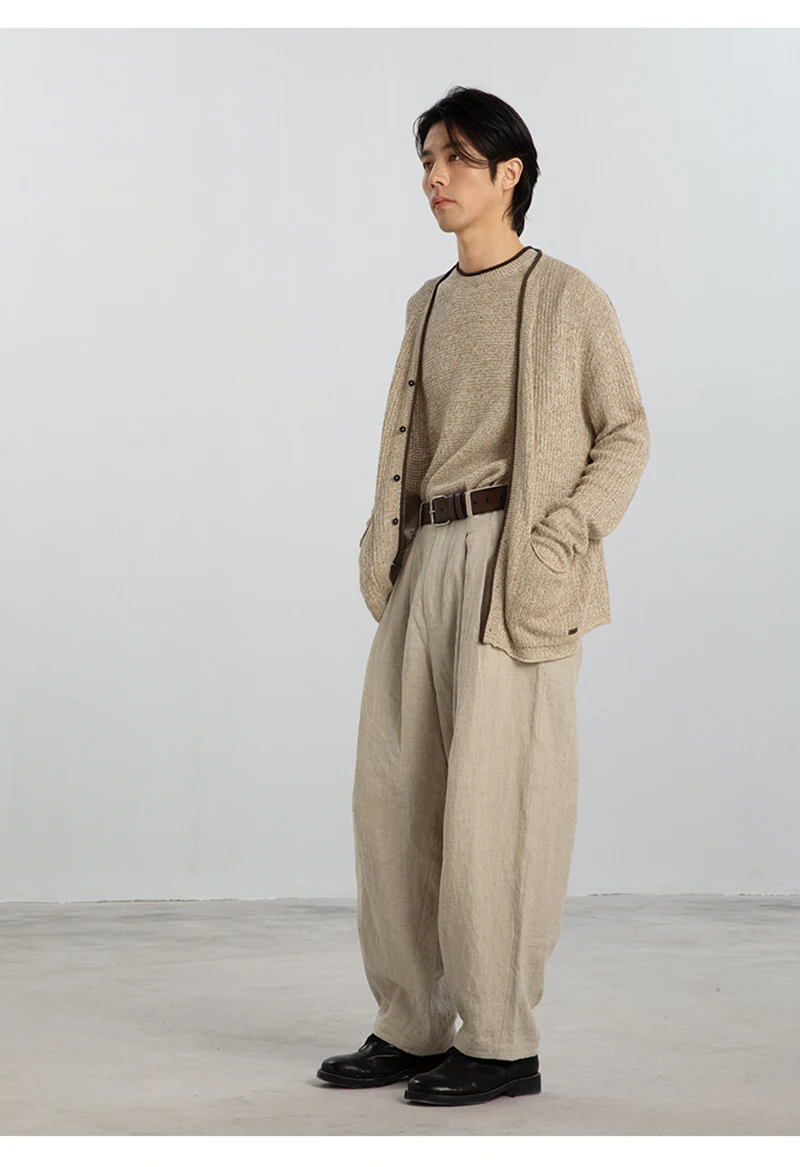 

Элитные мужские брюки из натурального льна, темно-зеленые, прямого кроя, свободные, размер 5XL, комфортные, влагоотводящие, дышащие, повседневные