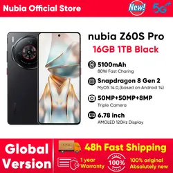 Nubia Z60S Pro Global Version 5G Android Cellphone Snapdragon 8 Gen 2 50MP Triple Camera 120Hz 6.78