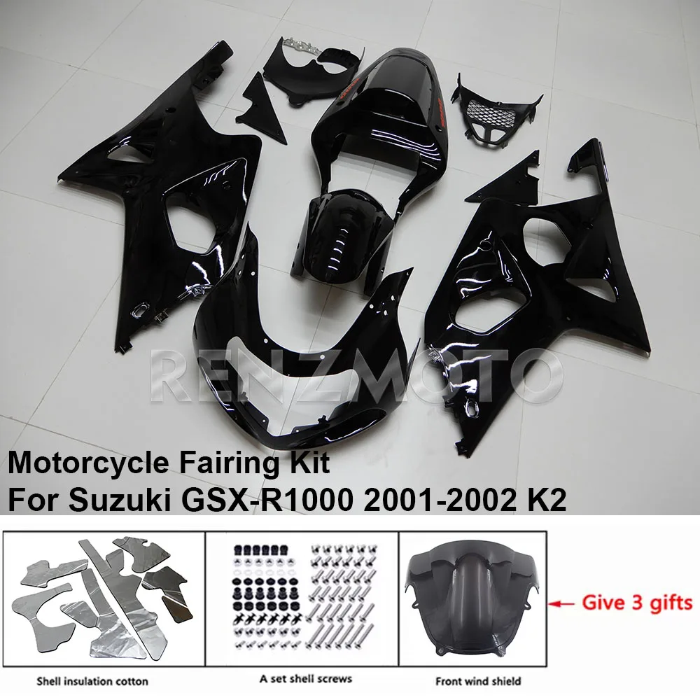 

S1001-107a For Suzuki GSX-R1000 2001-2002 K1 K2 Fairing Motorcycle Set Body Kit Decoration Plastic Guard Plate Accessories Shell