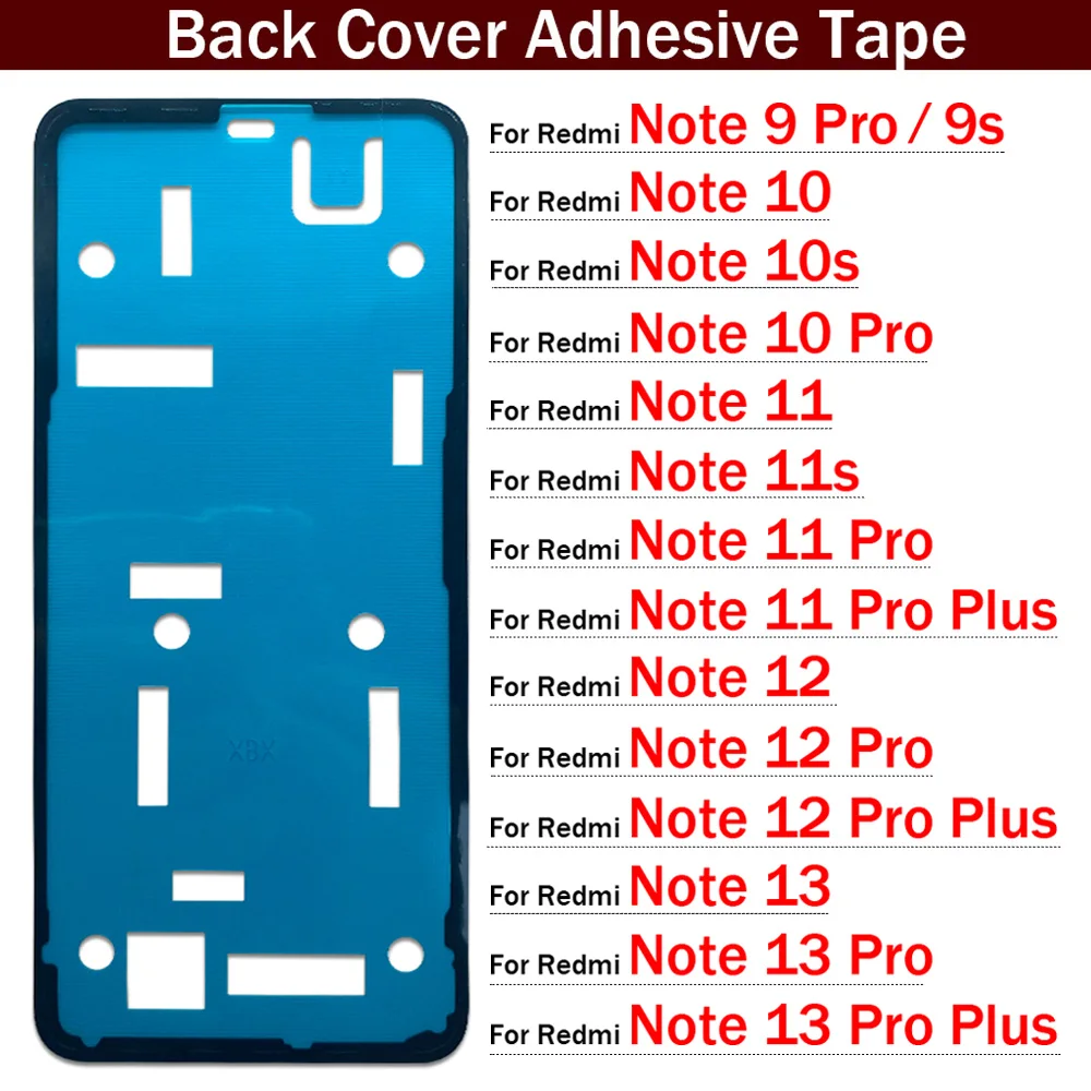 New For Xiaomi Redmi Note 9 9s 10 10s 11 11s 12 13 Pro Plus 4G 5G Adhesive Sticker Back Housing Battery Cover Glue Tape