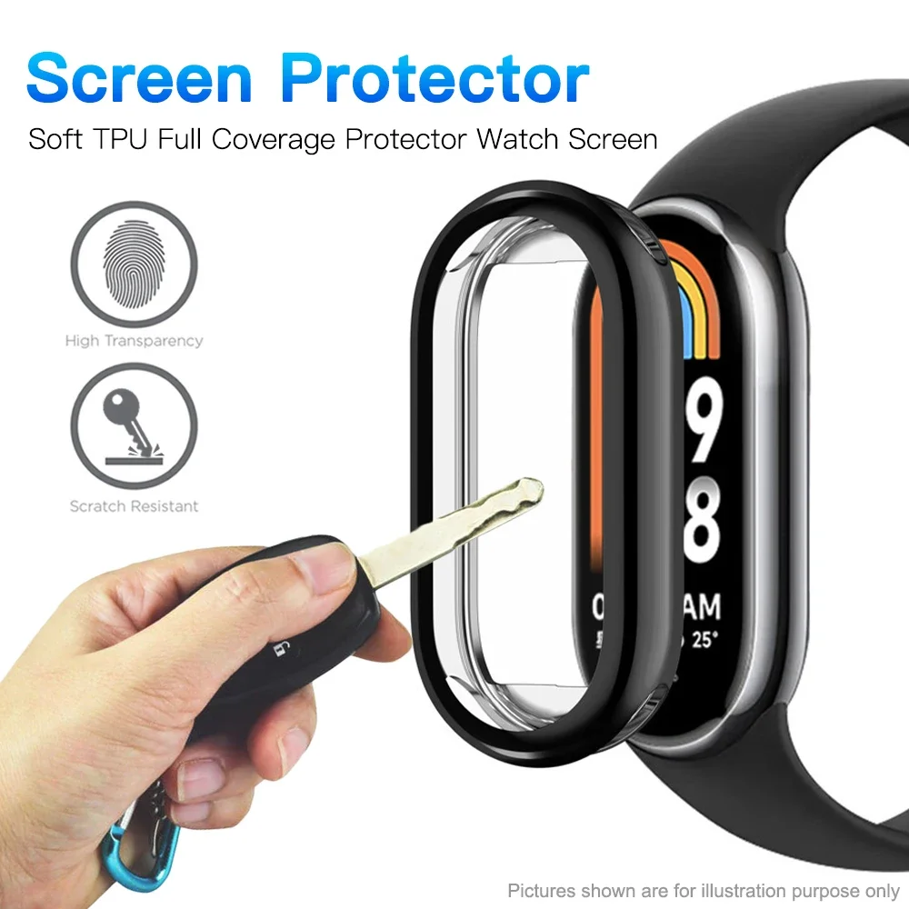 TPU Soft Case for Xiaomi Mi Band 9 Xiaomi Mi Band 8 Display Screen Anti Drop Anti Scratch Protective Case for Mi Band 9 Shell - view 4