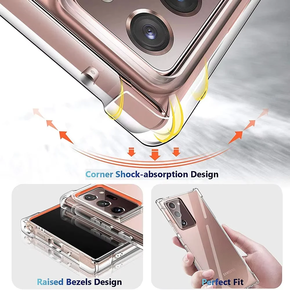 Note20 Shockproof Silicone Phone Case For Samsung Galaxy Note 20 5G Lens Protection Case for Samsung Note 20 Ultra 5G Back Cover