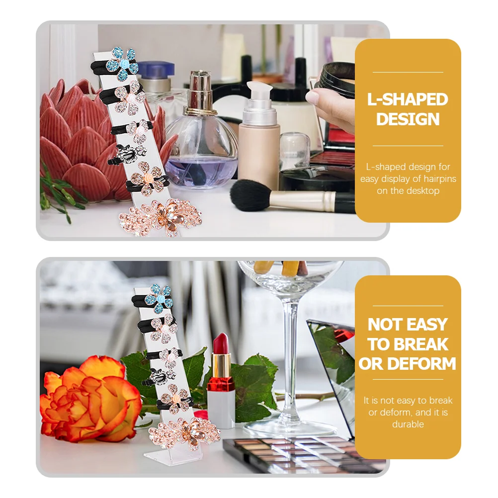 

8Pcs Hair Clip Display Stand Acrylic Stylish Hairpin Holder for Bedroom Organizer Hair Accessories Holder