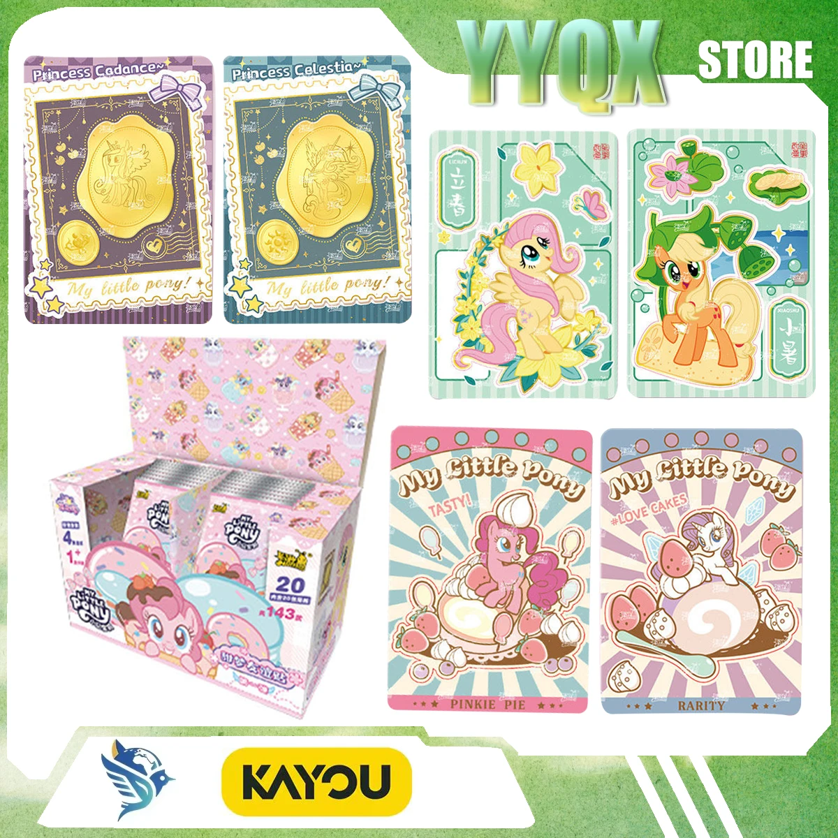 

KAYOU 2026 New My Little Pony Collectible Cards Peripherals Cartoon Animationanime Figurines Surprise Gifts Cute