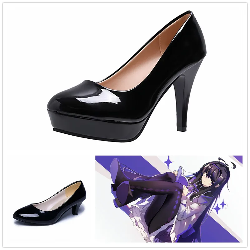 Comic Anime women coser Magica Akemi Homura cosplay high heel shoes Sakurajima Mai COSHigh-heeled Shoes costumes