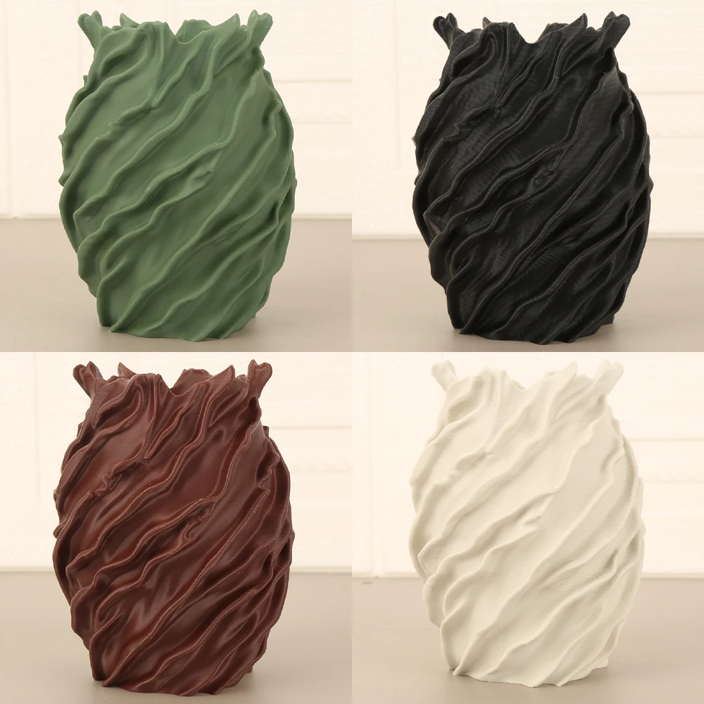 Cross-border Desktop Stationery Organizer, Art Wavy Wrinkle 3D Texture Pen Holder for Office Study Desk Colored Pencil Storage D