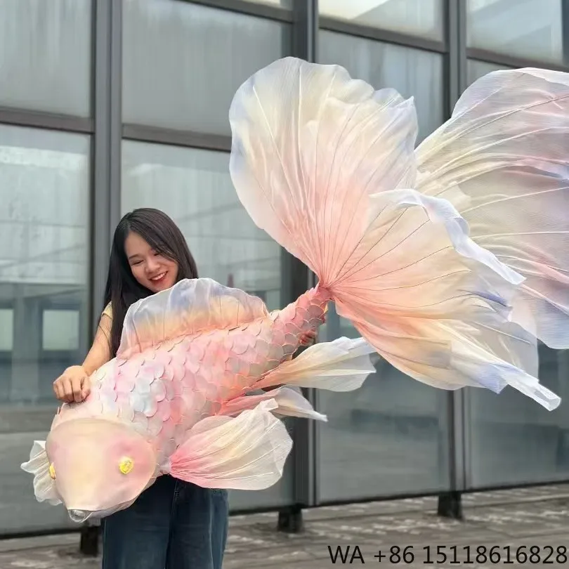 Y491New Year'S New Style Decoration Festive Atmosphere Window Props Simulation Decoration Handmade Luminous Koi Fish Lamp