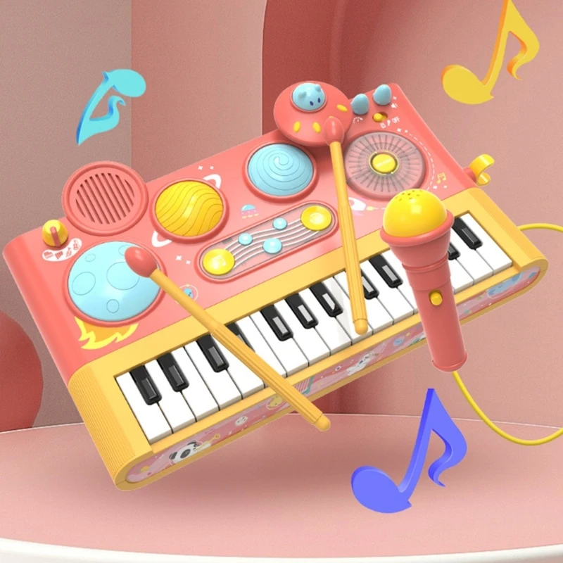 Novidade brinquedo musical para bebê tocar sentir brinquedo piano infantil acender animal