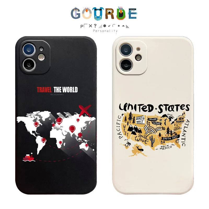 

Gourde Fashion Simple Casing Cartoon Pattern Phone Case for Iphone 16 15 14 13 12 11 Pro Max IP 7 8 Plus Iphon X XS XR Xs Max