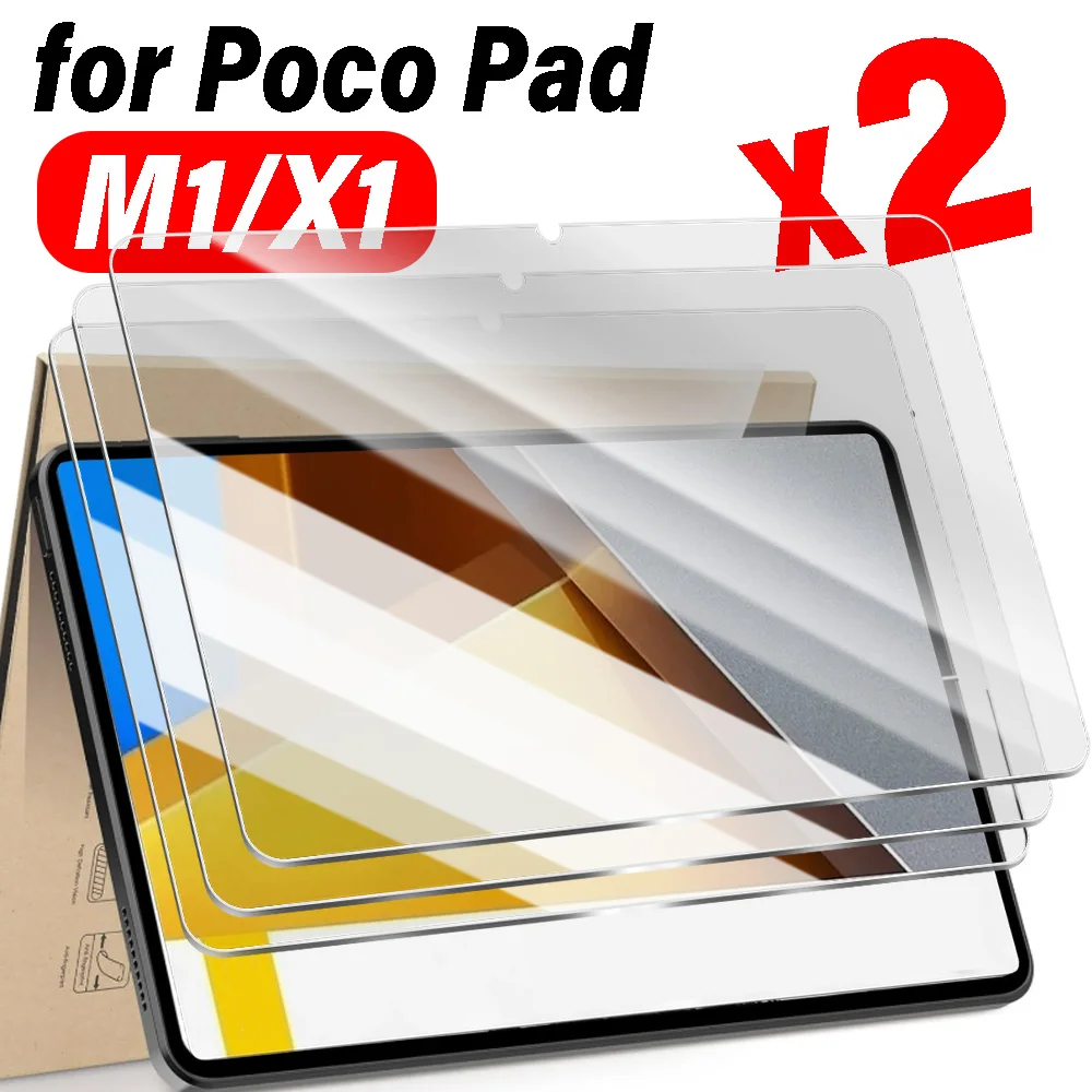 

1-2Pack for Poco Pad M1/X1 Tempered Glass 9H Glass Screen Protectors ​​for POCO Pad X1 M1 HD Anti Scratch Protective Pad Films