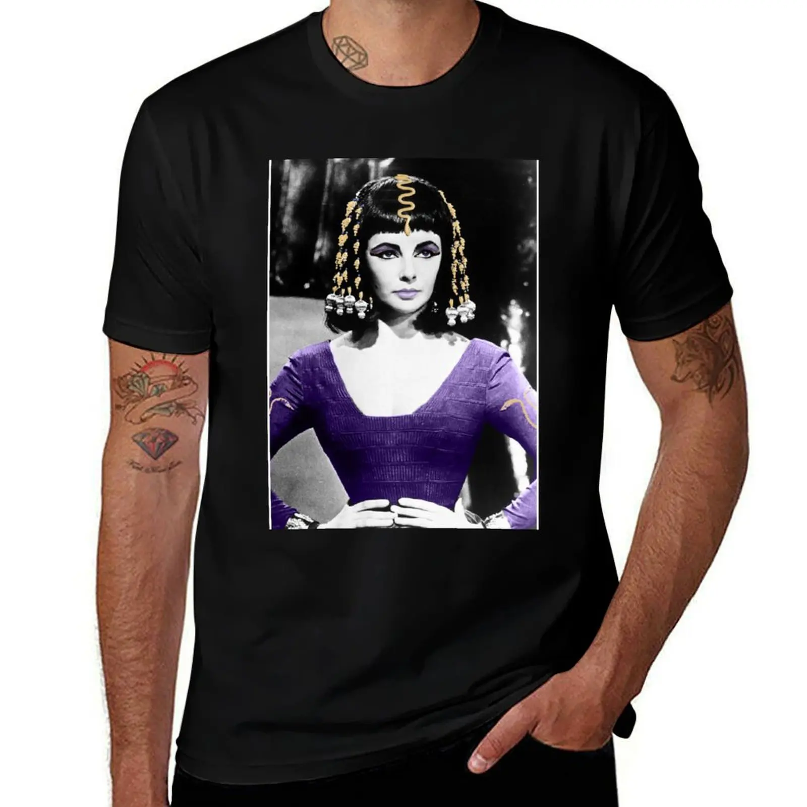 Purple Cleopatra T-Shirt Big and Tall Basic Tee Shirt T-Shirt
