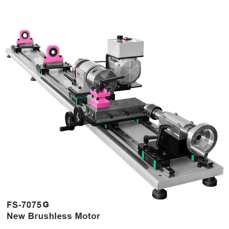 FS-7075G Brush And Brushless Motor Electric Manual Metal Lathe Machine With Casting Bed For Pool Cue Repairing