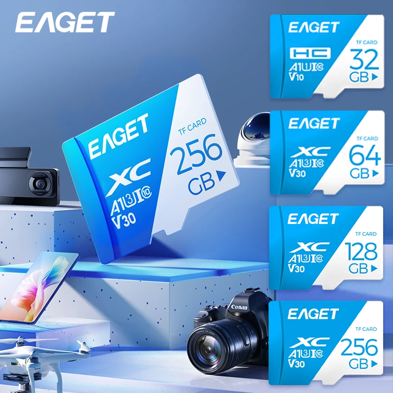 Eaget T1 Memory Card 512GB 256GB 128GB 32GB TF SD Card Class10 UHS-1 Flash Card Memory 64GB 32GB SD Card