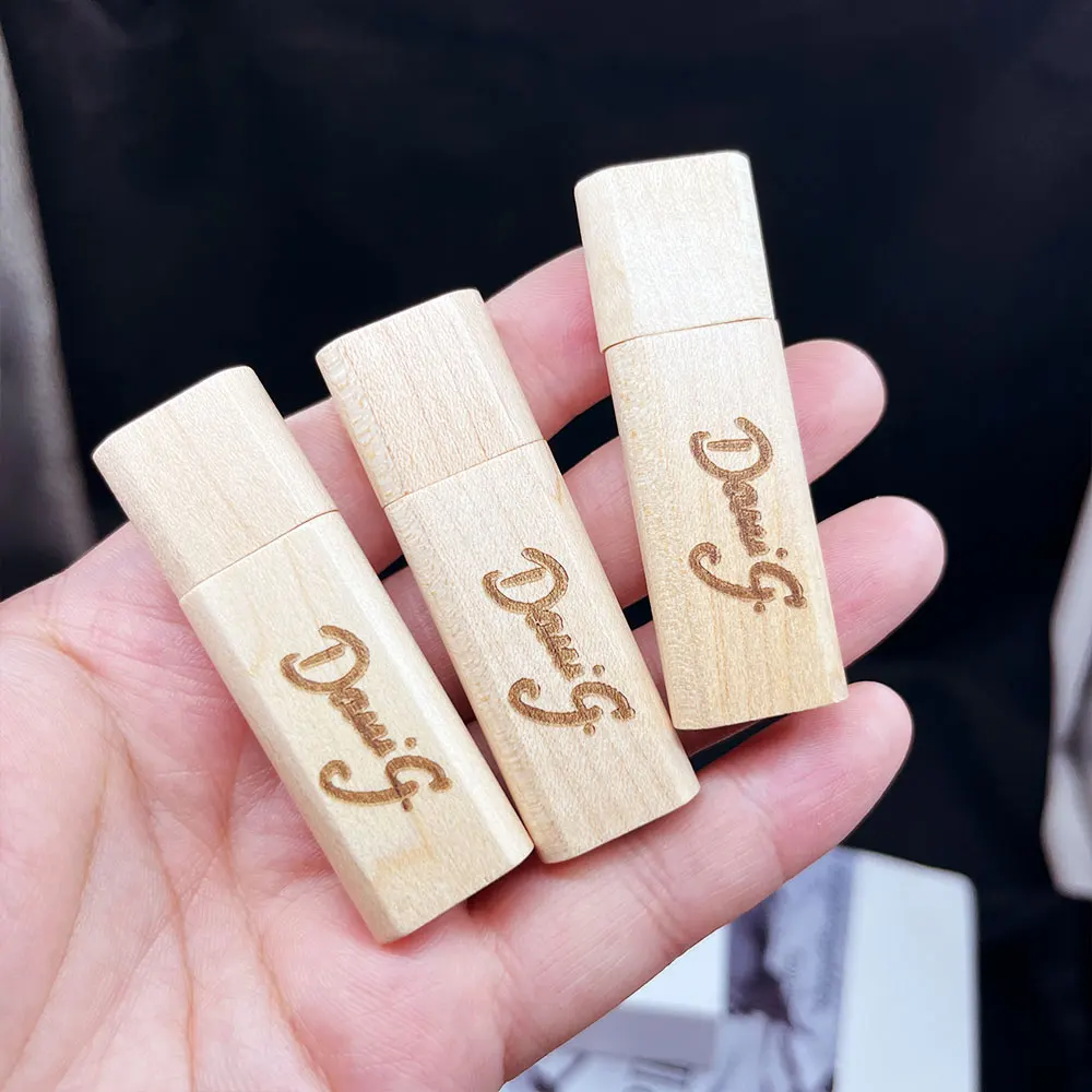 10/30/50 stuks Gratis Logo Hout Kleine Gift USB 2.0 Flash Drive 4GB 8GB 16GB 32GB 64GB Pendrive Mini Creatieve Pen Drive Memory Stick