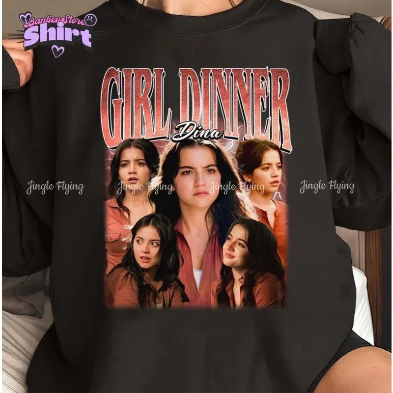Chica cena Dina camisa unisex Isabela Merced Fan Art TLOU HBO Merch 90s Vintage estilo pirata camiseta