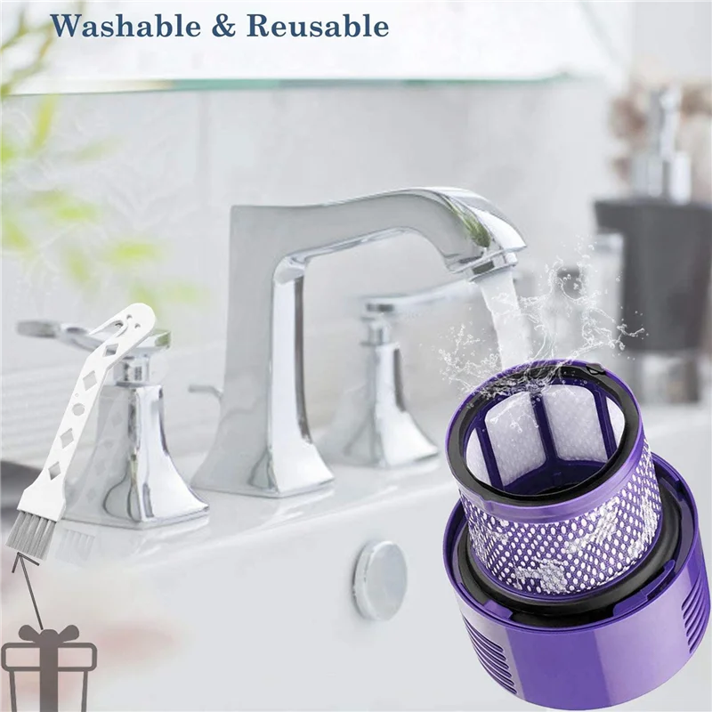 Unidad de filtro Hepa lavable ABUD-4X para Dyson V10 SV12 Cyclone Animal limpieza Total absoluta filtros de aspiradora repuestos A