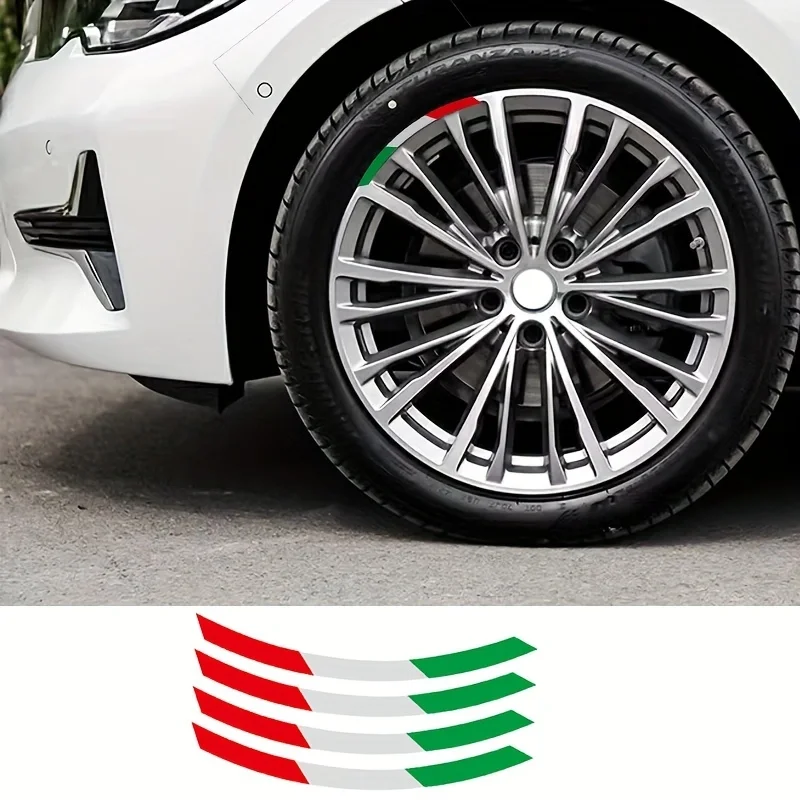 4Pcs Car Wheel Decal Vinyl Sticker Fiat Abarth 500 595 695 Punto Bravo Tipo Panda Freemont Scudo Palio Stilo Grande Cromo