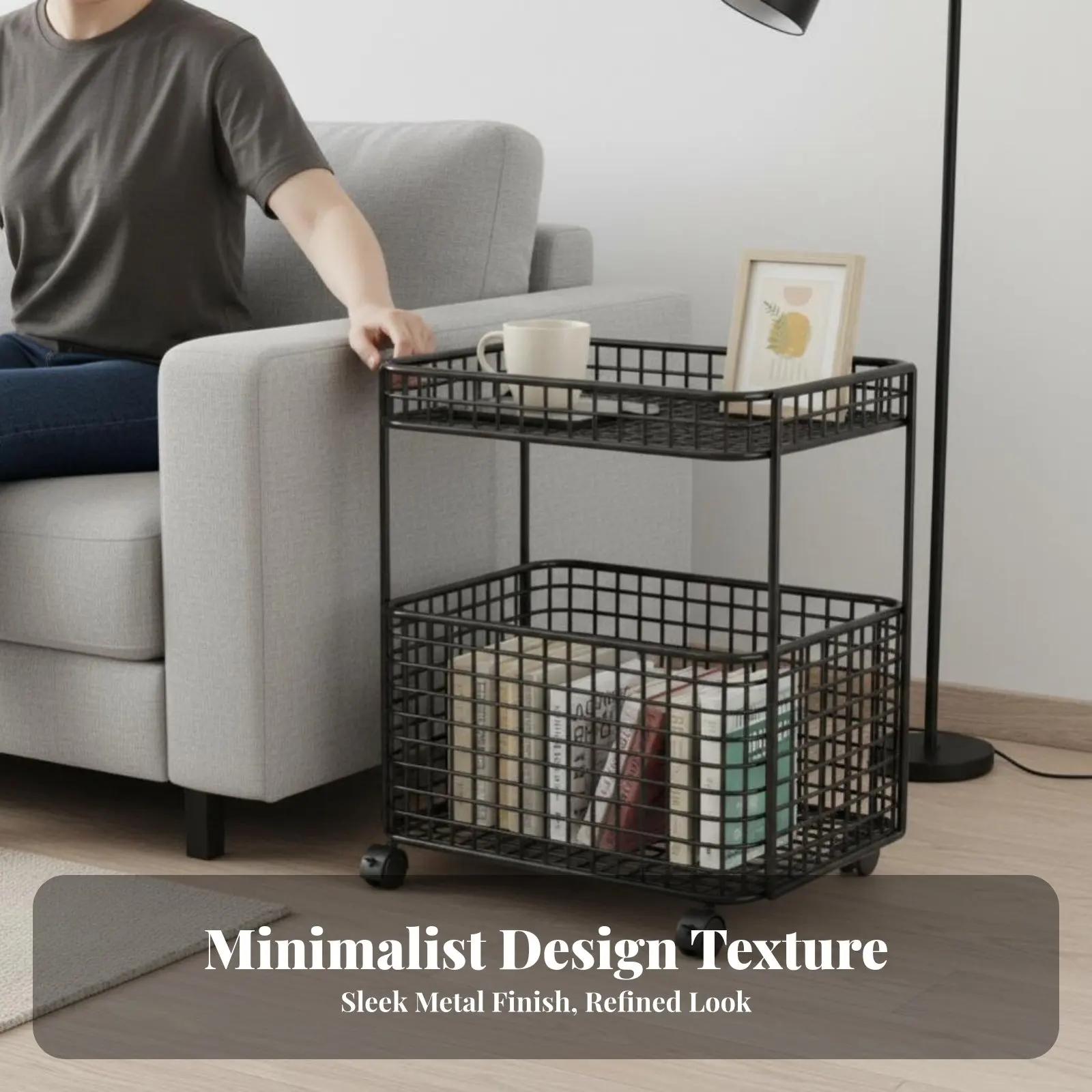 cフレームカウチテーブル-ミニマリスト＆デザイン-c型エンドテーブル-省スペースモバイルデザイン-遠隔勤務者、リビングルーム向け