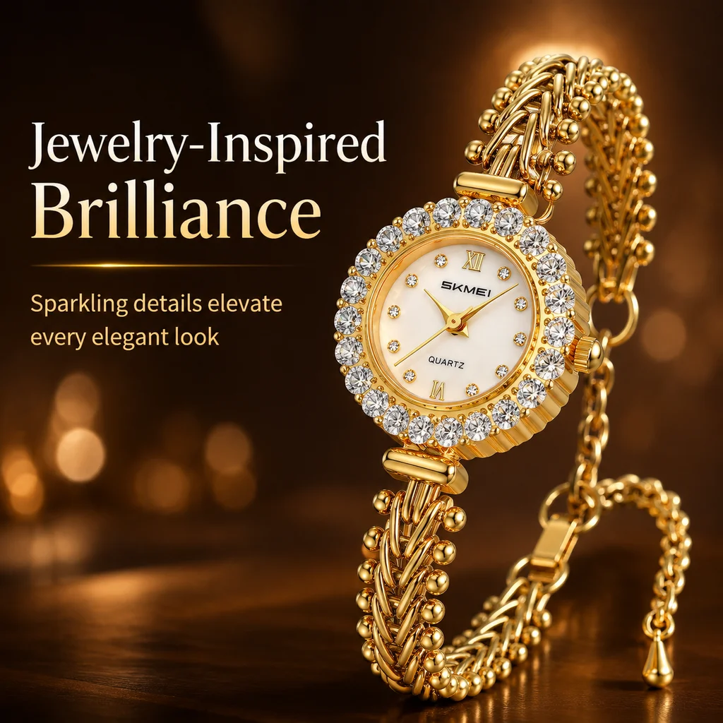 SKMEI 2729 Fashion Quartz Watch For Women 30M Waterproof Female Luxury Wristwatch Mujer Regalos Clock Bracelet Band Causal Style