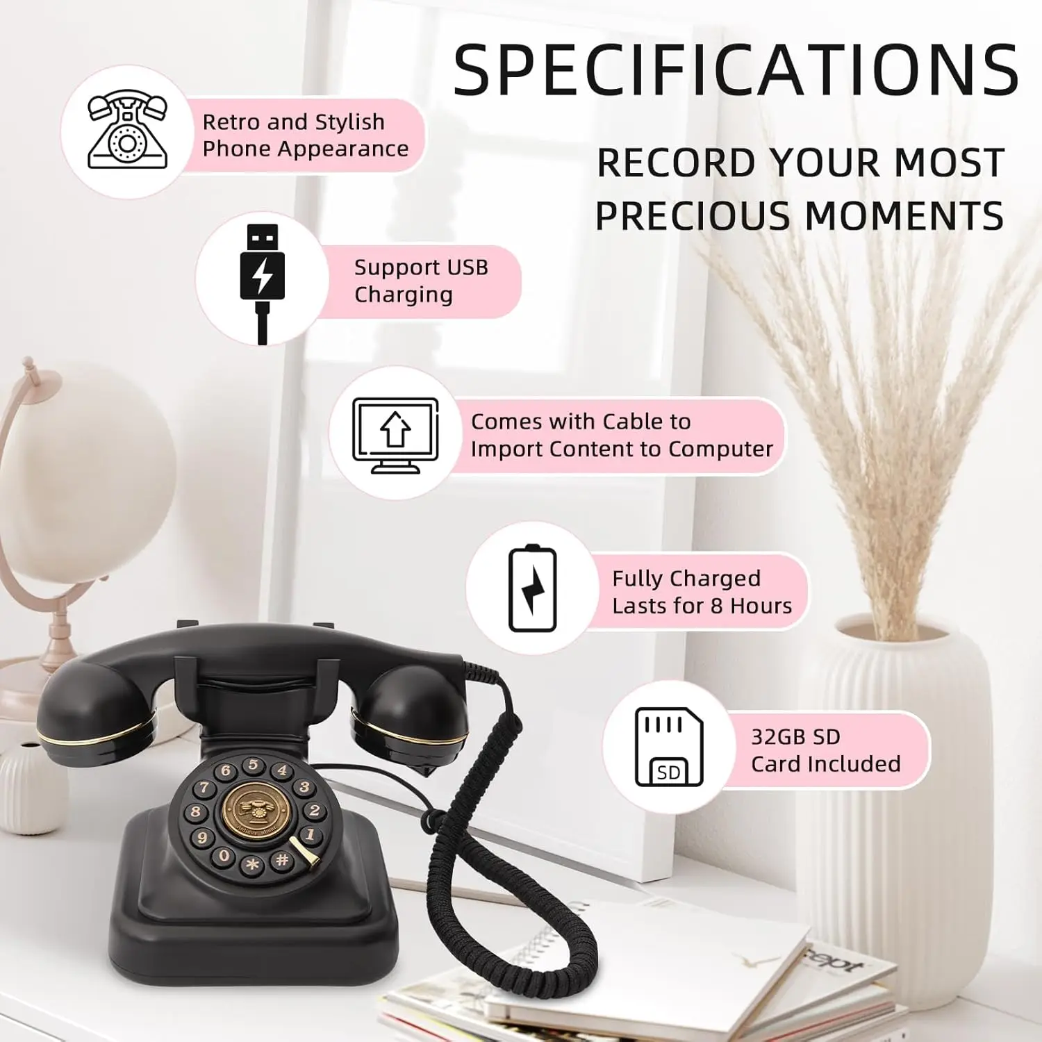 หนังสือข้อความเสียงคลาสสิกโทรศัพท์งานแต่งงานลงชื่อเข้าใช้ข้อความเสียงสำหรับแขกหนังสือจัดเลี้ยงบันทึกเสียงได้