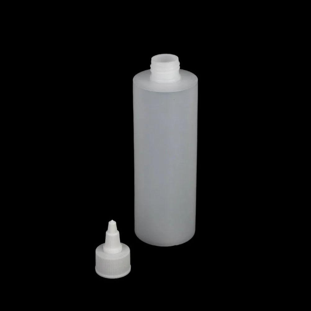 5 szt. plastikowych butelek 250 ml na tusz, puste pojemniki na pigmenty, lekkie butelki wielokrotnego użytku o dużej pojemności do przechowywania.