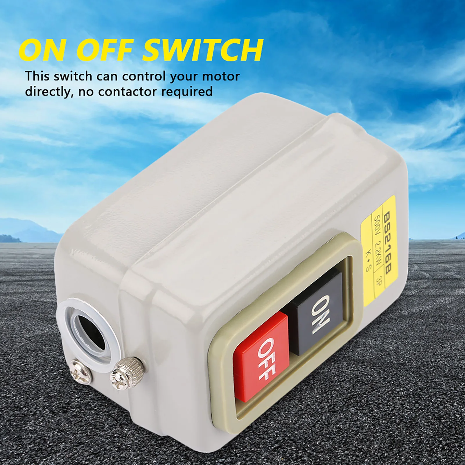 Self Locking 3P On/Off Power Push Button Switch 110/220/380V 15A BS216B