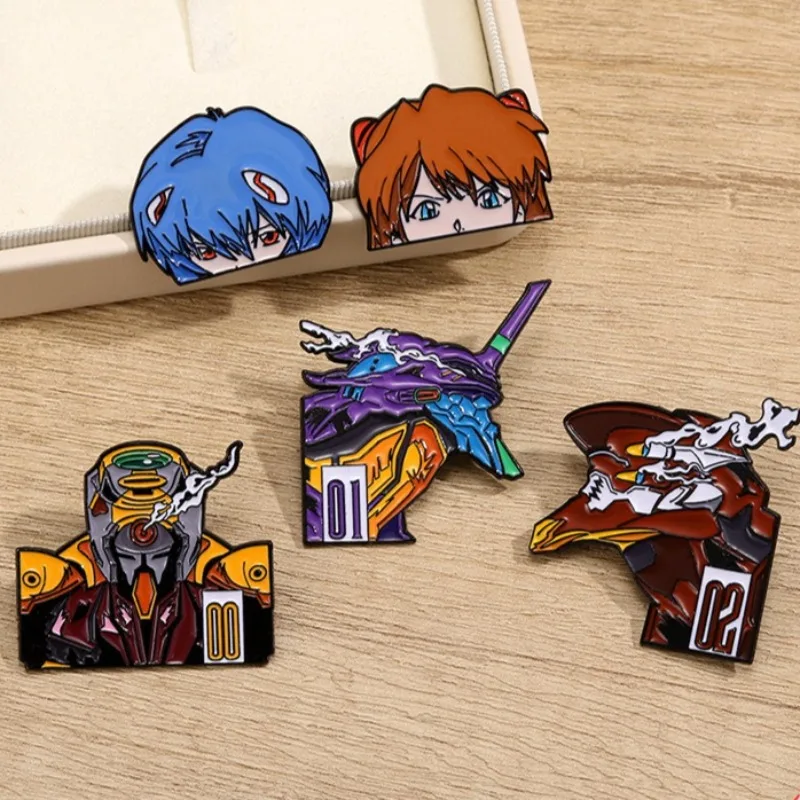 

Неоновая милая брошь-значок «Аниме Евангелион»: классический дизайн, аксессуар для сумок и рюкзаков, декоративные значки для украшения.