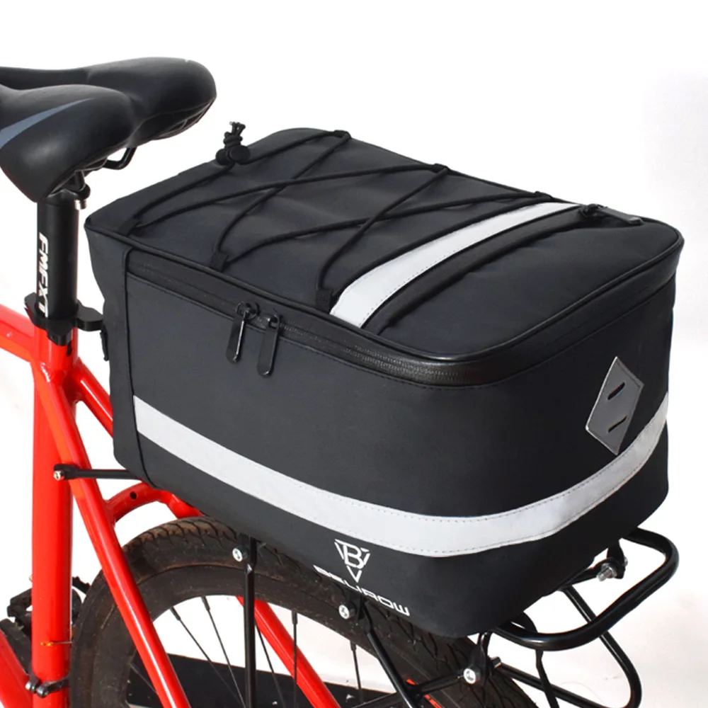 Rear Bike Rack Bag with Rain Cover 8L/15L Waterproof Bicycle Bag Cycling Pannier Trunk Carrier