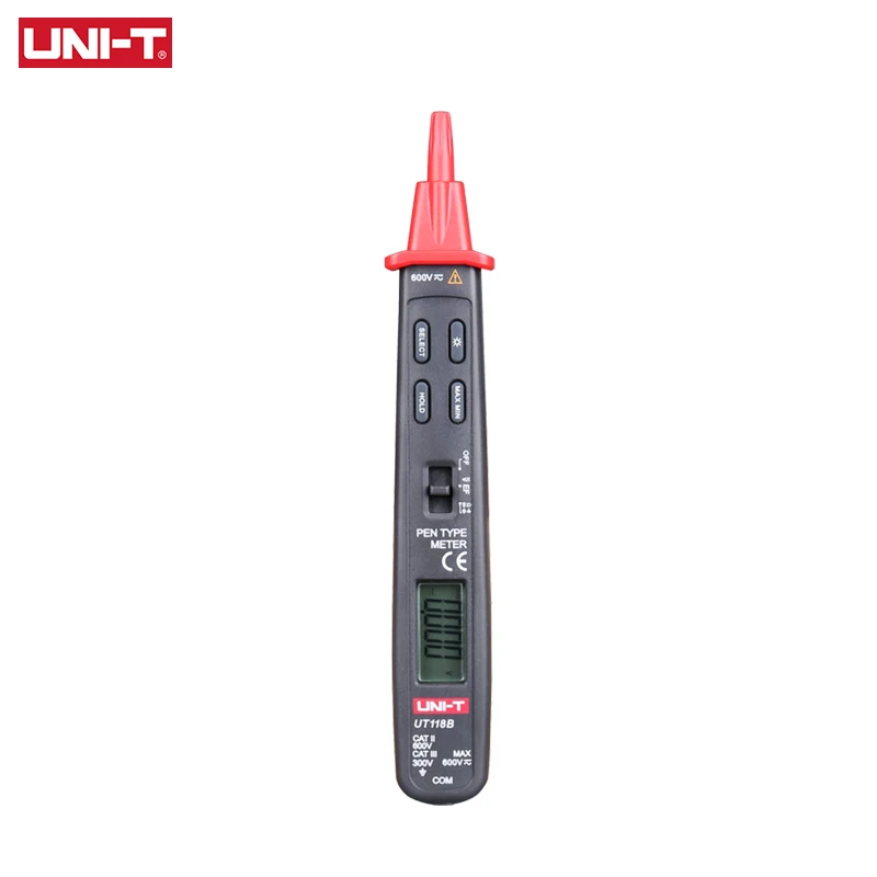 UNI-T Pen Type Digital Multimeter 3000 Counts UT118B AC DC Voltage Detector Resistance Capacitance Meter Tester