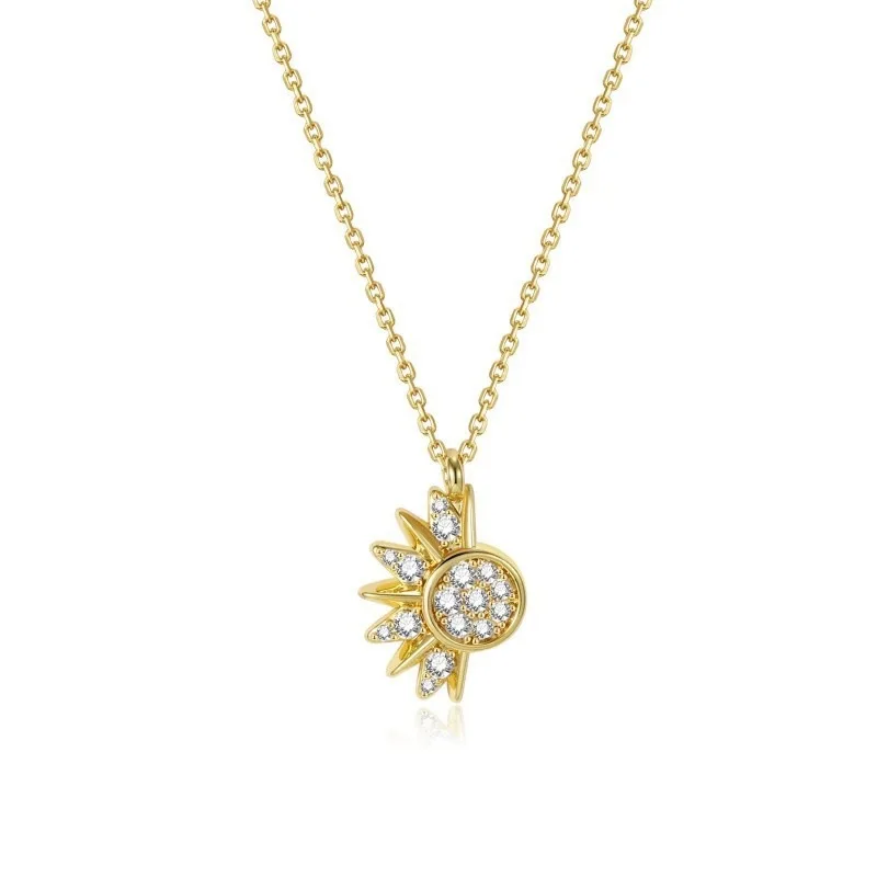 Couple Sun And Moon Necklace for Men Women,Retro Design Valentine's Day Valentine's Day Gifts