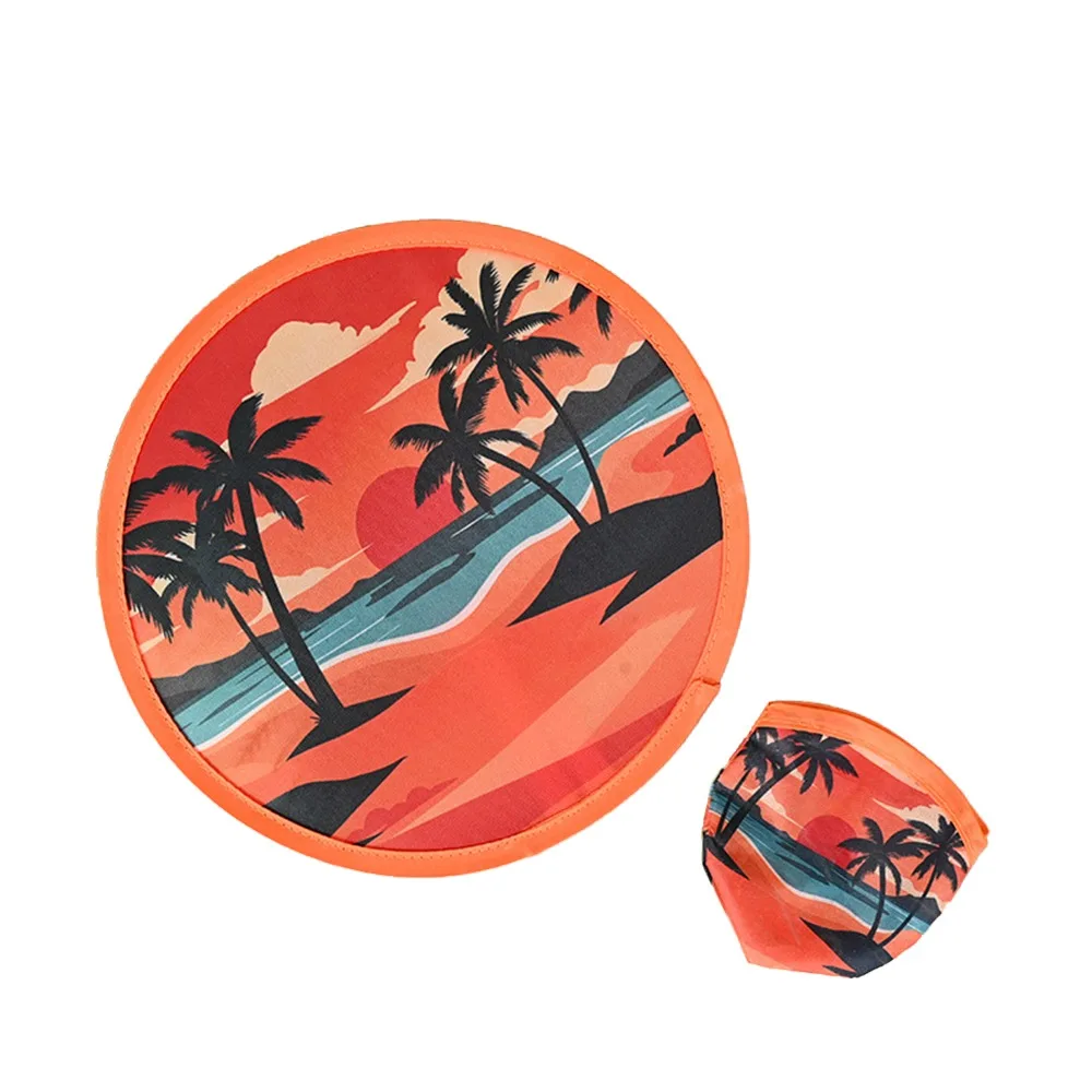 Portable Round Shape Round Foldable Hand Fans Oil Painting Cartoon Cooling Fans Flower Pocket Fans Home Room
