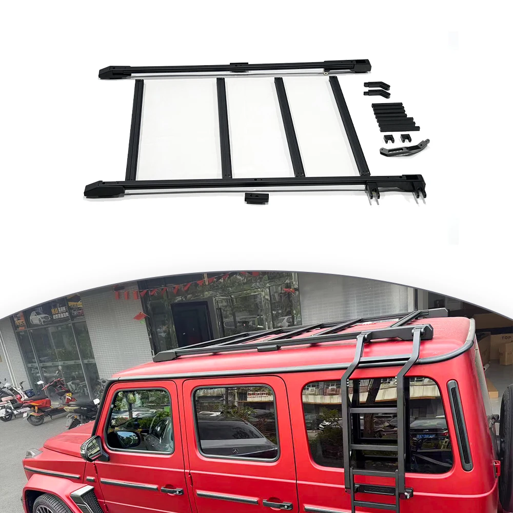 

For W465 G Works Style Luggage Rack with Ladder SUV Professional Racks Cargo Carrier Hiqh Quality Roof Rack Exterior Auto Parts