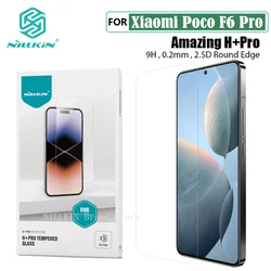 Nillkin For Xiaomi Poco F6 Pro Tempered Glass Amazing H+PRO Anti-Explosion 2.5D 0.2mm 9H Screen Protector Film For Poco F6 Pro